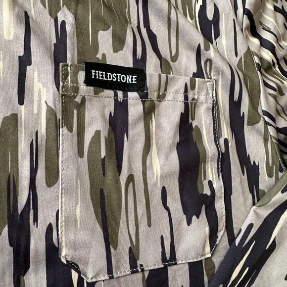 Fieldstone Live Oak Camouflage Dry Fit Pocket Long Sleeve Hunting Shirt - Picture 5 of 5